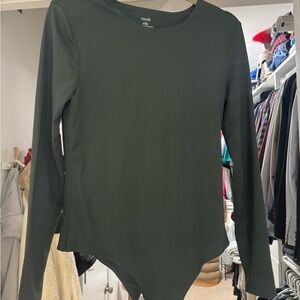nuuds Dark Green Long Sleeve Bodysuit